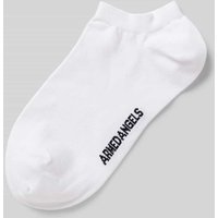 Armedangels Sneakersocken mit Label-Print Modell 'SAALVO' in Weiss, Größe 39/42 von ARMEDANGELS