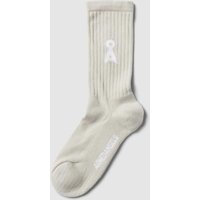 Armedangels Socken mit Label-Detail Modell 'SAAMU' in Offwhite, Größe 39-42 von ARMEDANGELS