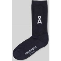 Armedangels Socken mit Logo-Detail Modell 'SAAMUS' in Dunkelblau, Größe 39-42 von ARMEDANGELS
