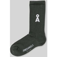 Armedangels Socken mit Logo-Detail Modell 'SAAMUS' in Dunkelgrau, Größe 39-42 von ARMEDANGELS