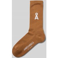 Armedangels Socken mit Logo-Detail Modell 'SAAMUS' in Hazel, Größe 39-42 von ARMEDANGELS