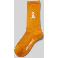 Armedangels Socken mit Logo-Detail Modell 'SAAMUS' in Orange, Größe 35-38 von ARMEDANGELS