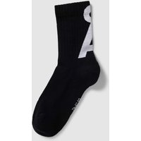 Armedangels Socken mit Logo-Print Modell 'SAAMUS SHORT' in Black, Größe 35/38 von ARMEDANGELS