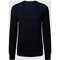 Armedangels Strickpullover in Two-Tone-Machart Modell 'ANDRAAS' in Black, Größe XXL von ARMEDANGELS