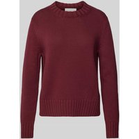Armedangels Strickpullover mit gerippten Abschlüssen Modell 'AMALIAAS' in Bordeaux, Größe L von ARMEDANGELS