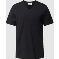 Armedangels T-Shirt mit V-Ausschnitt Modell 'JAARNES' in Black, Größe L von ARMEDANGELS