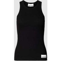 Armedangels Tanktop mit gerippten Abschlüssen Modell 'KANITAA' in Black, Größe XL von ARMEDANGELS