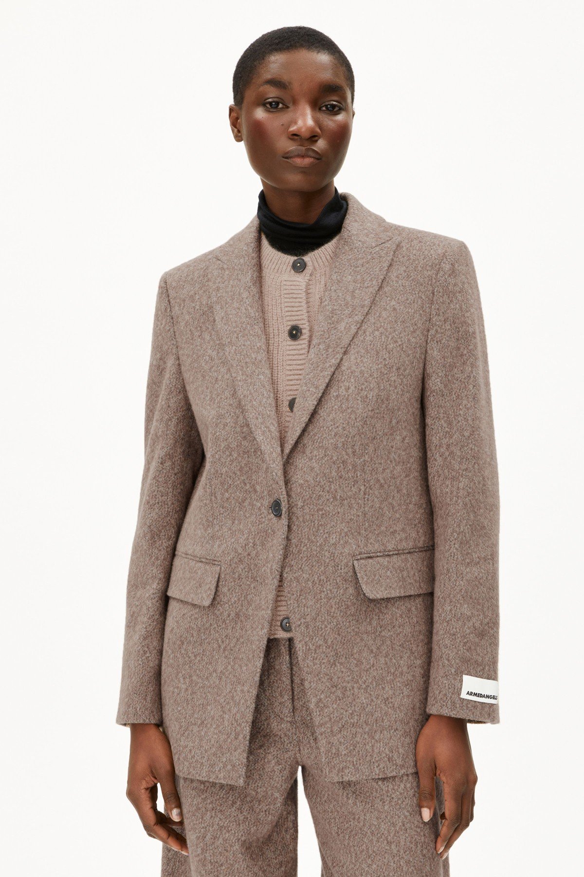 Blazer Mikulaa Tweed Beige von ARMEDANGELS