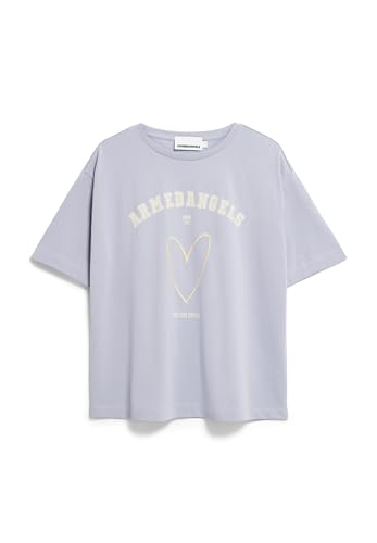Damen Heavyweight T-Shirt aus Bio-Baumwoll Mix GIANNAA Fortune Oversized Fit Misty Morning von ARMEDANGELS