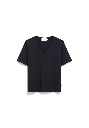 Damen T-Shirt aus Bio-Baumwolle LUALAA V-Neck Regular Fit Black von ARMEDANGELS