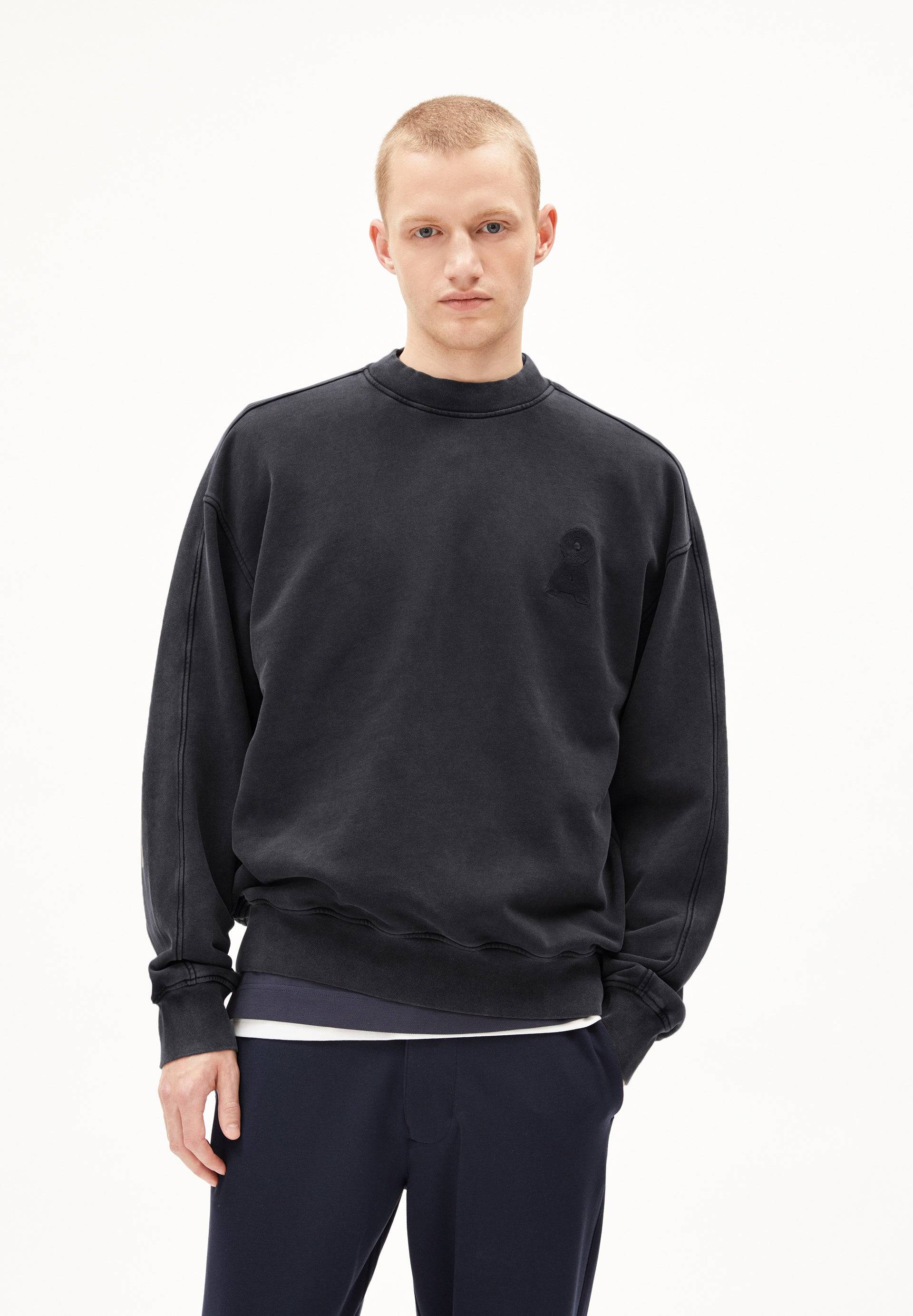 EMAAL CREWNECK GMT DYE | black washed Sweatshirt aus Bio-Baumwolle S von ARMEDANGELS