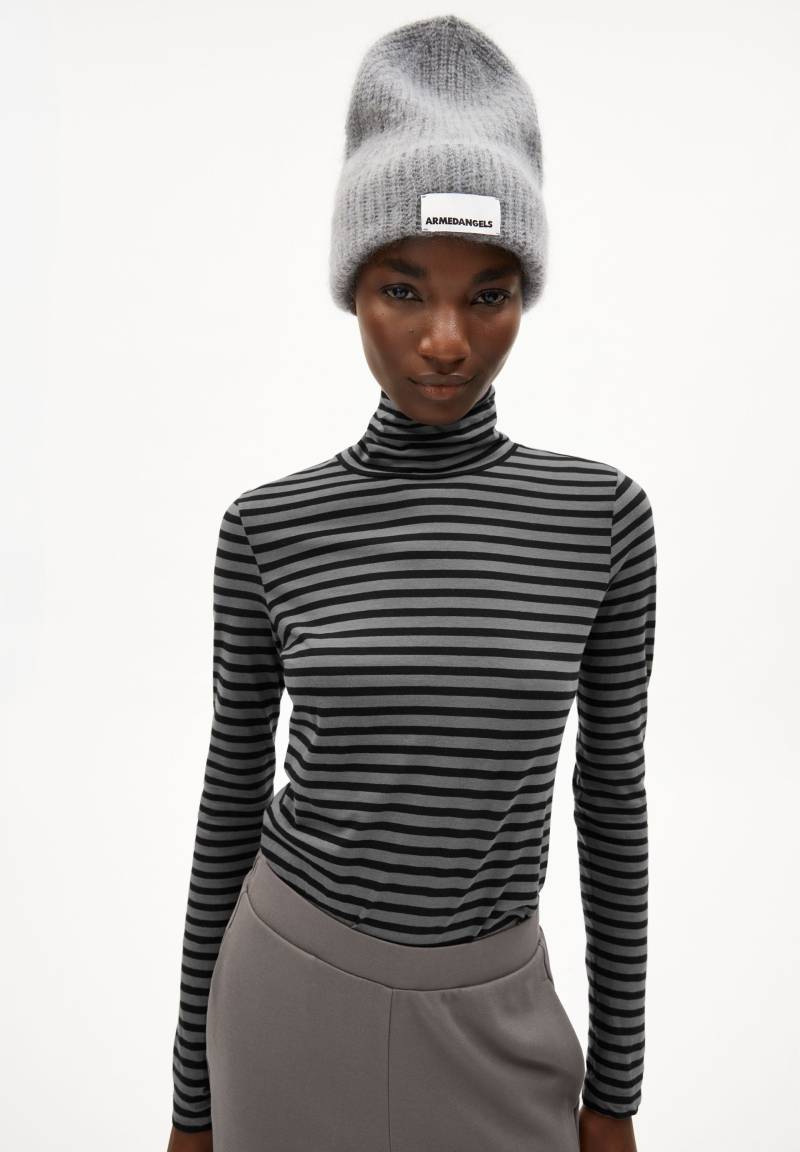 GRAZILIAA STRIPES | iron cast-black Longsleeve Slim Fit aus Bio-Baumwolle XS von ARMEDANGELS