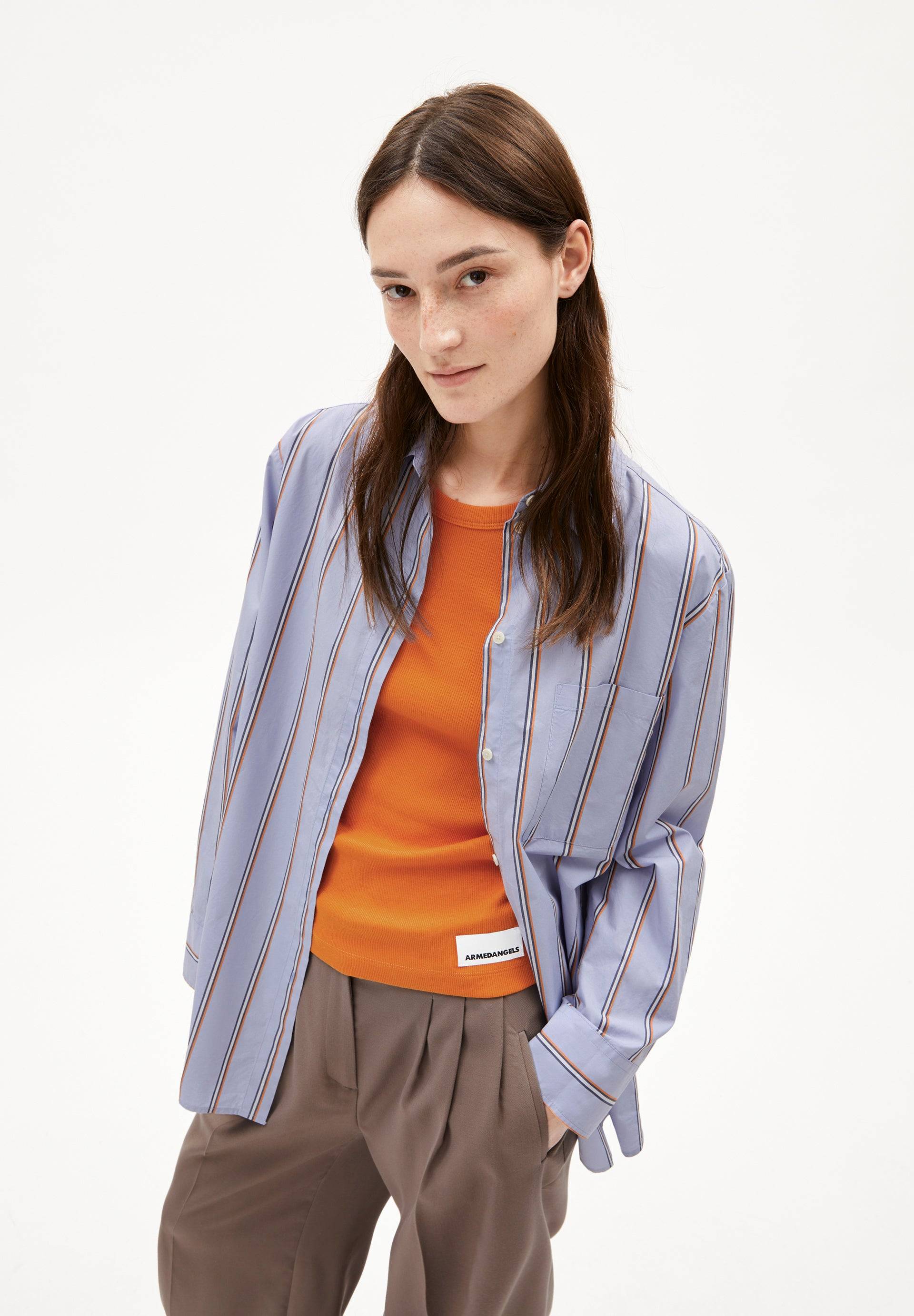 HALIAA STRIPED | heather Bluse aus Bio-Baumwolle S HALIAA STRIPED | heather Bluse aus Bio-Baumwolle S von ARMEDANGELS