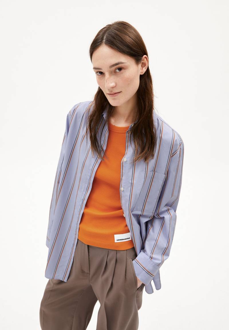 HALIAA STRIPED | heather Bluse aus Bio-Baumwolle XL von ARMEDANGELS