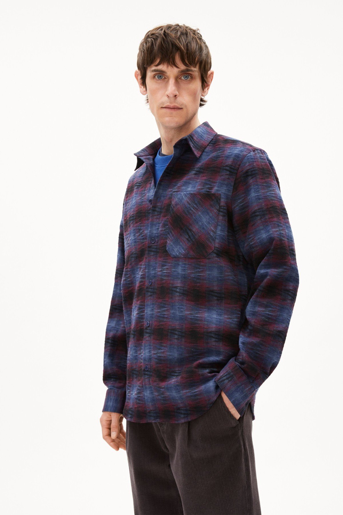 Hemd Faalin Longsleeve Rot von ARMEDANGELS