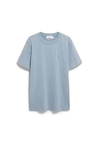 Herren Midweight T-Shirt aus Bio-Baumwolle MAARKOS GMT DYE Relaxed Fit Pigment Blue Washed von ARMEDANGELS