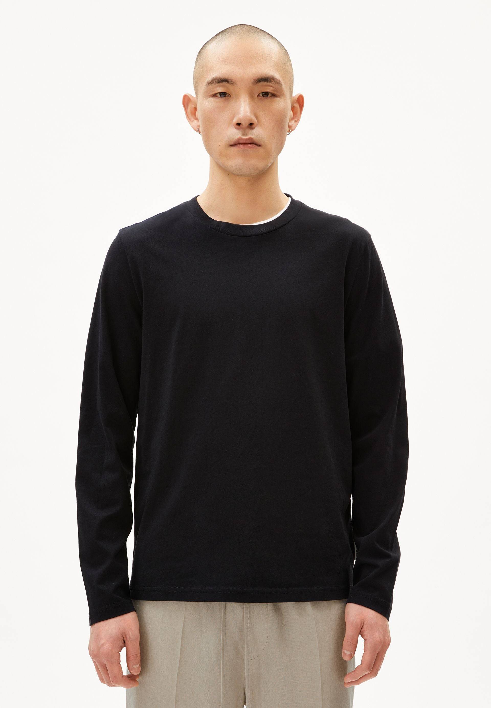 JAAMES LONGSLEEVE | black Longsleeve aus Bio-Baumwolle S von ARMEDANGELS