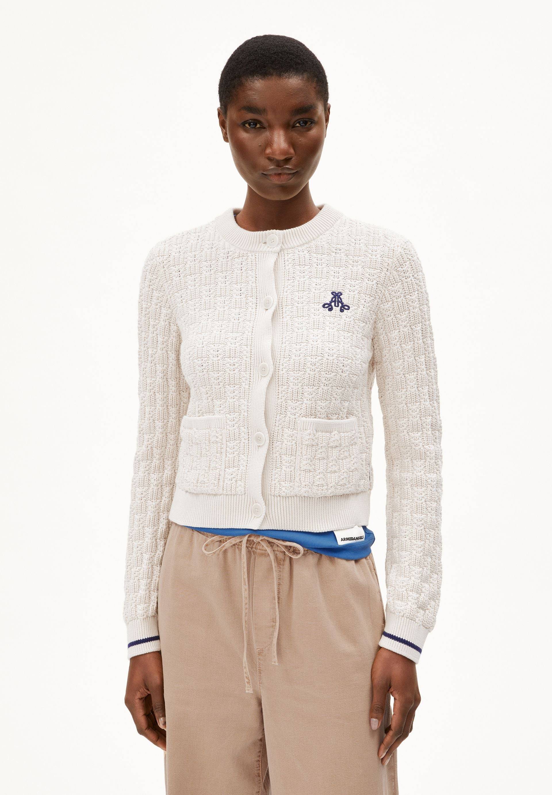 JULIAANAS STRUCTURE | oatmilk Strickjacke aus Bio-Baumwolle M von ARMEDANGELS