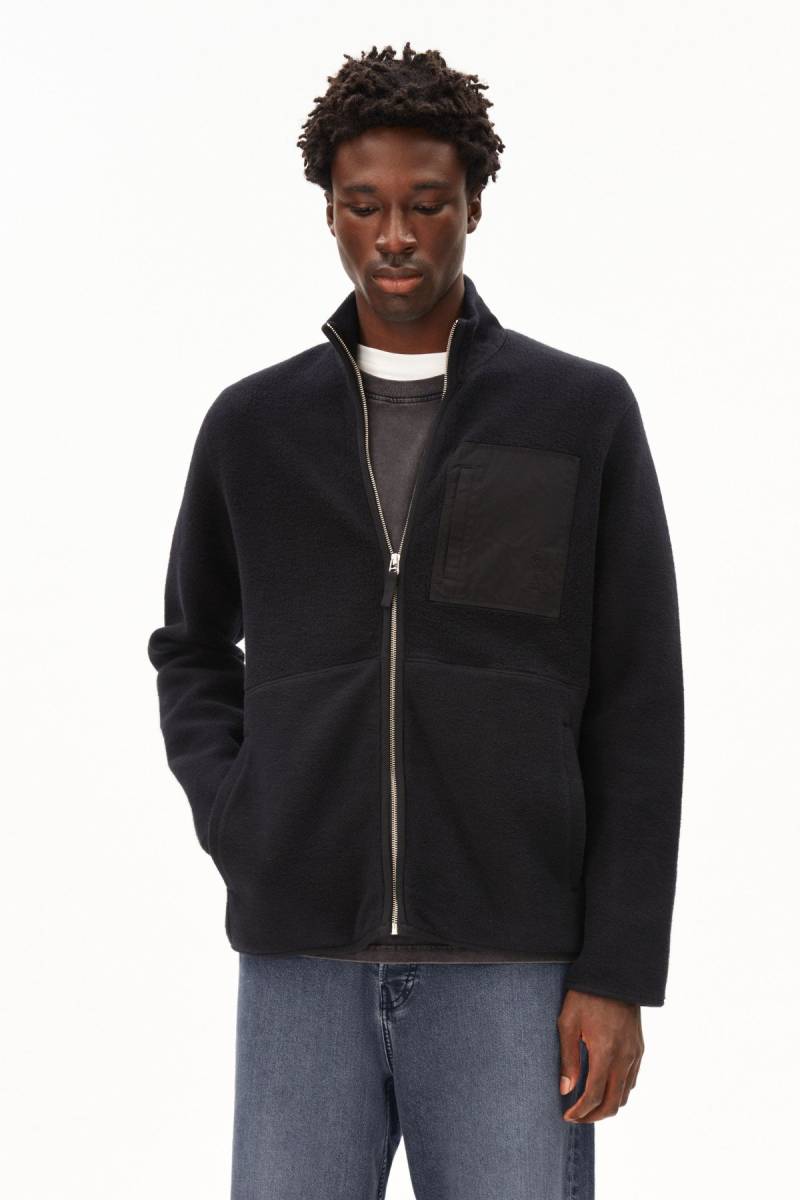 Jacke Blouson Flaabo Fleece Schwarz von ARMEDANGELS