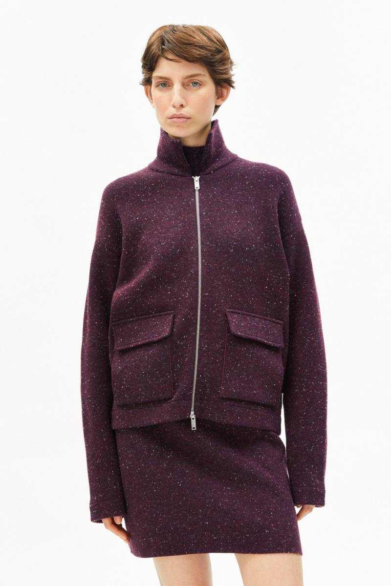 Jacke Dorotheaa Wollmix Tweed Rot von ARMEDANGELS