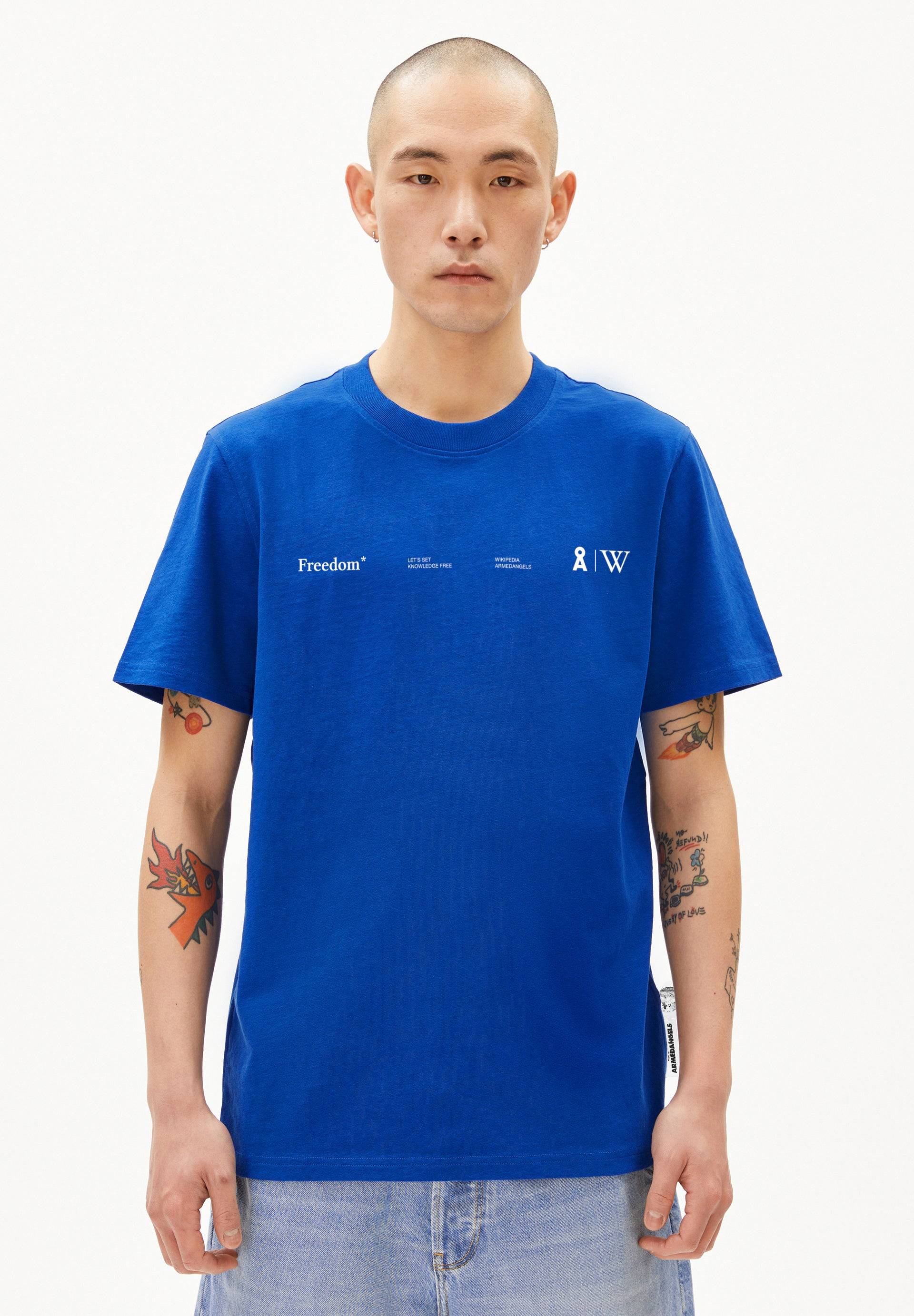 MAARKOS WIKIPEDIA | hyperlink blue Heavyweight T-Shirt aus recycelter Baumwolle XXL von ARMEDANGELS