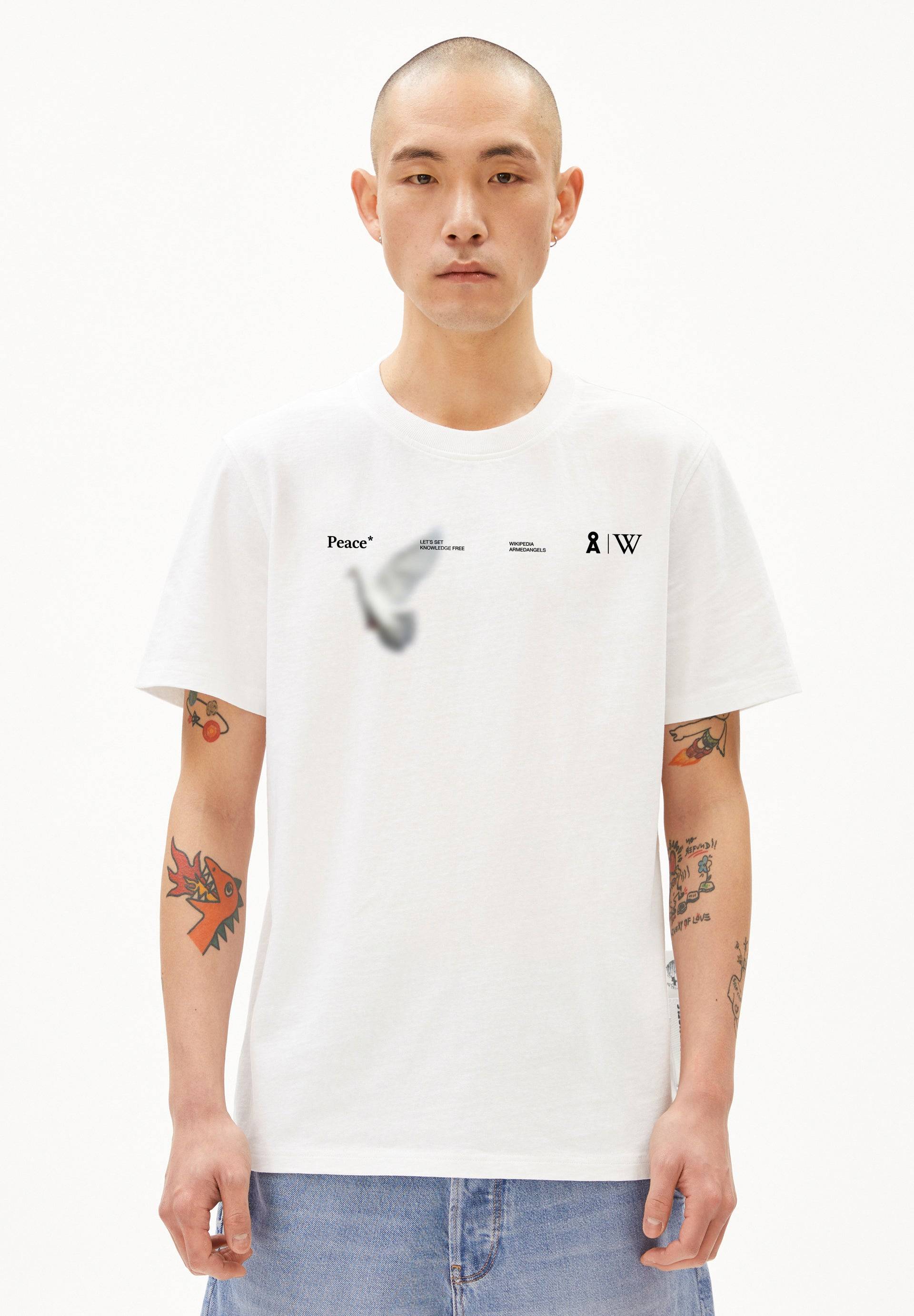 MAARKOS WIKIPEDIA | white Heavyweight T-Shirt aus recycelter Baumwolle L von ARMEDANGELS