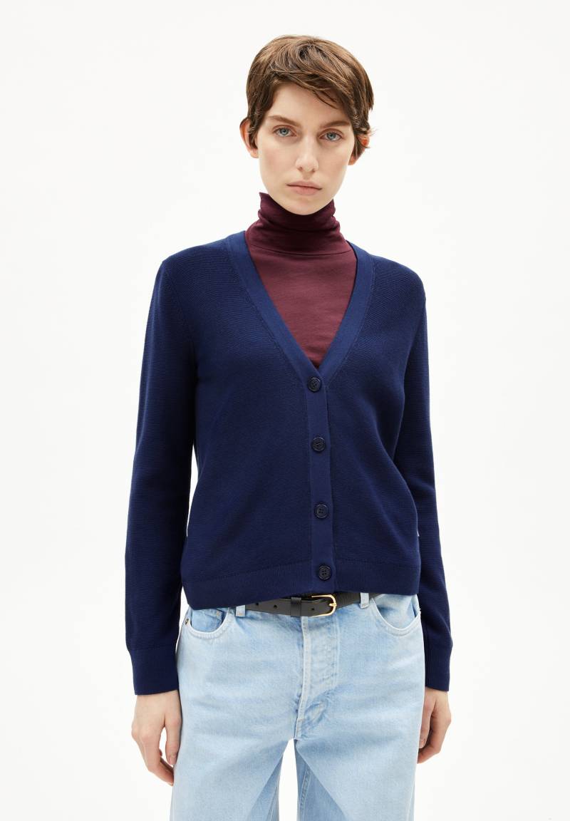 MENAAL LINKS LINKS | tinted navy Strickjacke aus Bio-Baumwolle XS MENAAL LINKS LINKS | tinted navy Strickjacke aus Bio-Baumwolle XS von ARMEDANGELS