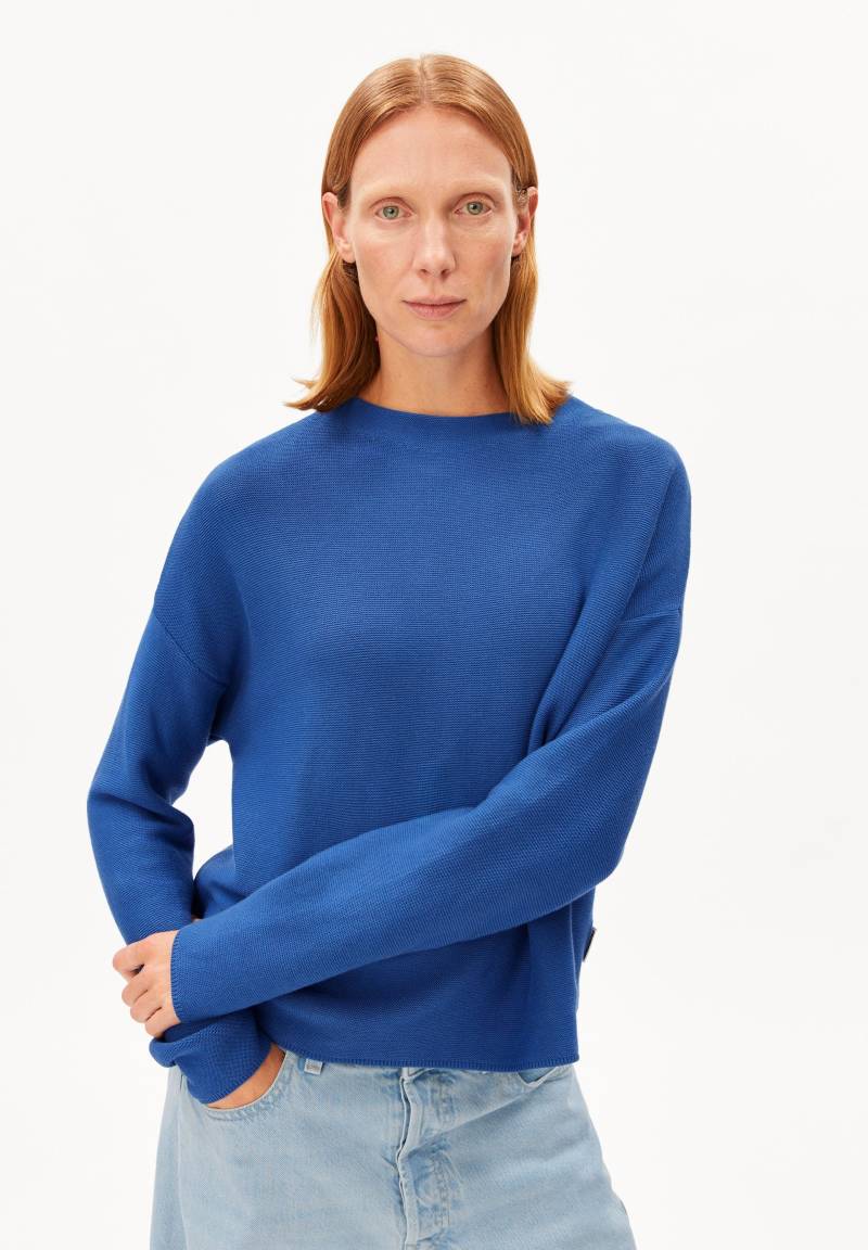 MERINAA LINKS LINKS SWEATER | dynamo blue Pullover aus Bio-Baumwolle XXL von ARMEDANGELS