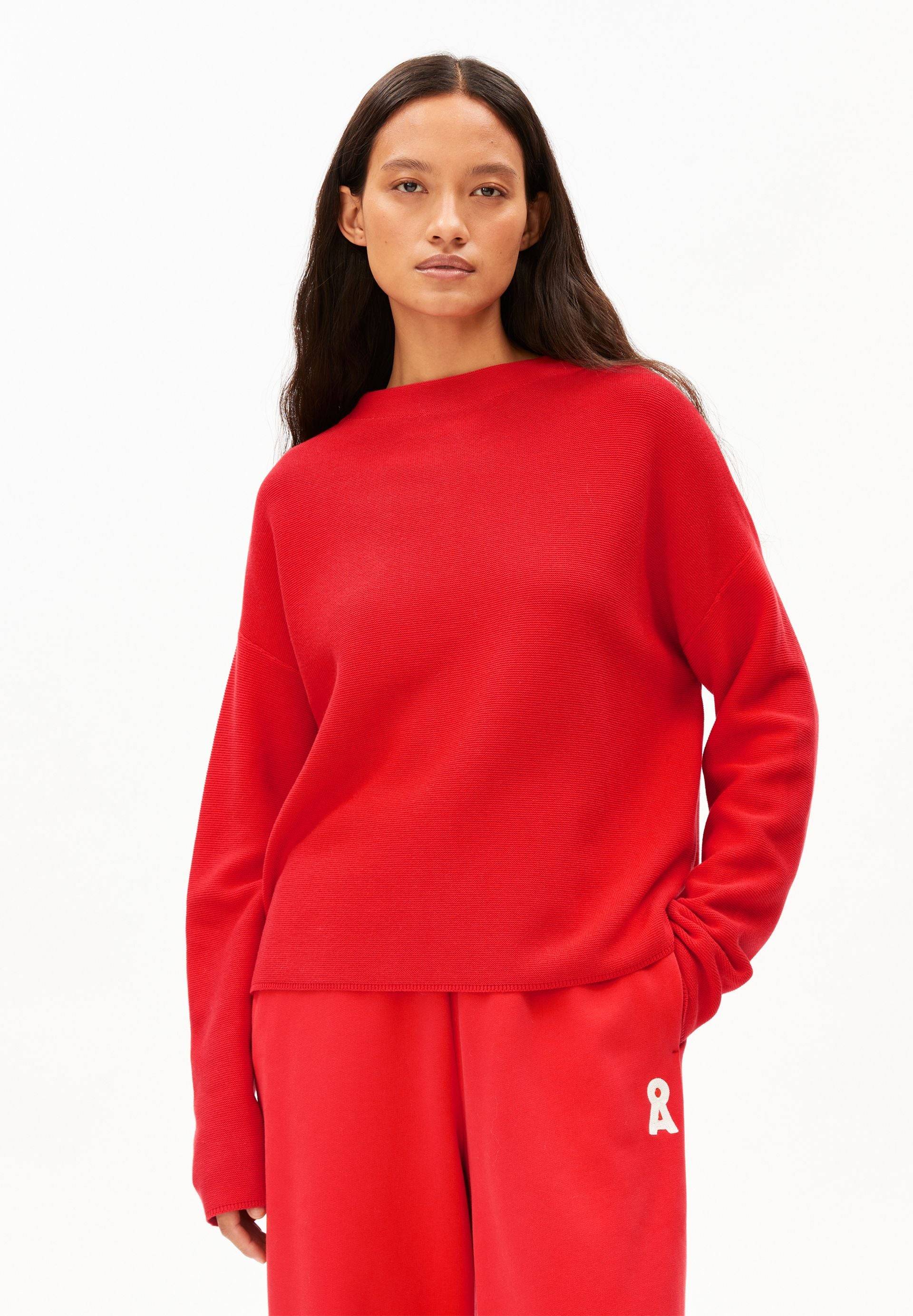 MERINAA LINKS LINKS SWEATER | mars red Pullover aus Bio-Baumwolle XL von ARMEDANGELS
