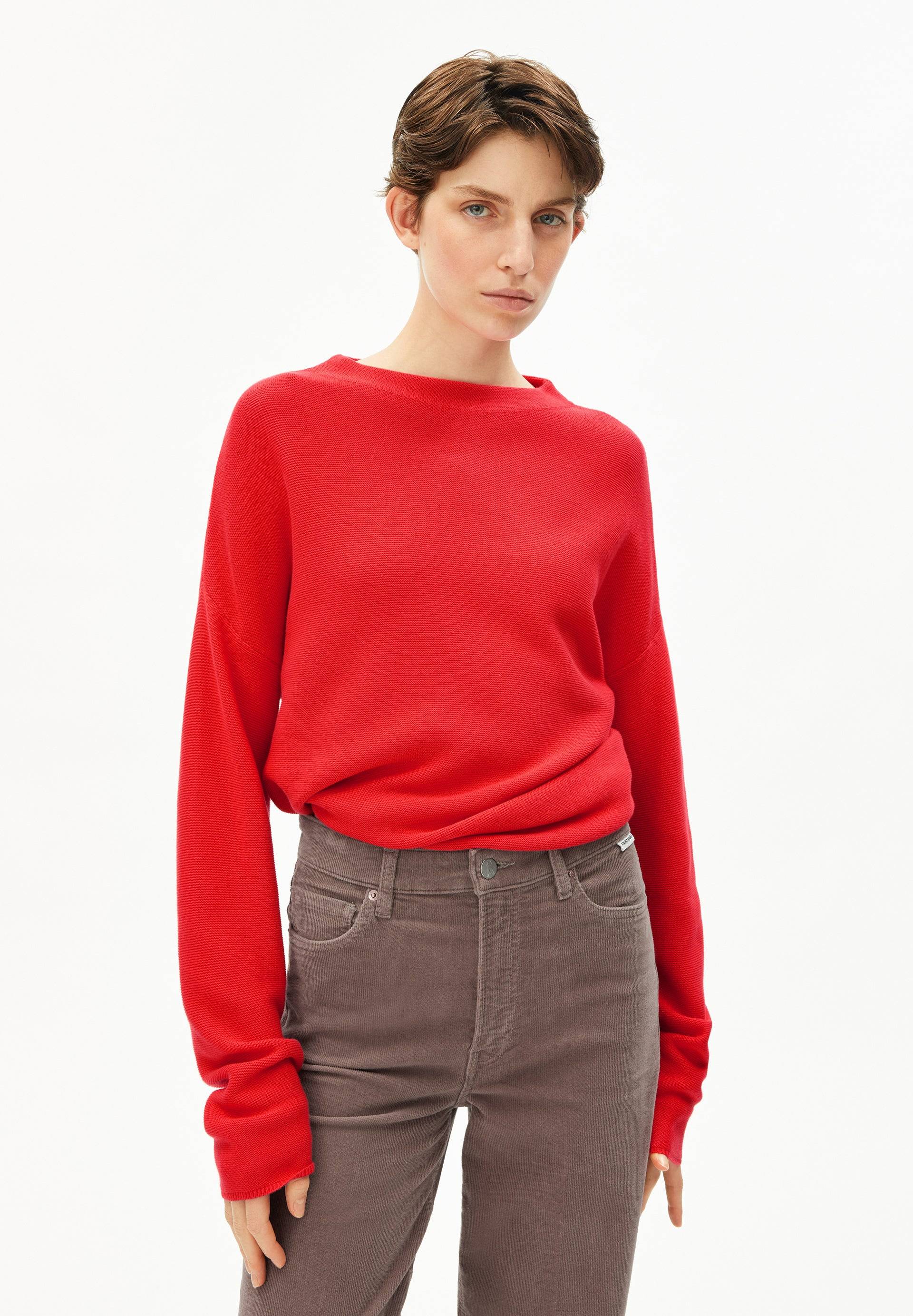 MERINAA LINKS LINKS | candy apple Pullover aus Bio-Baumwolle S von ARMEDANGELS