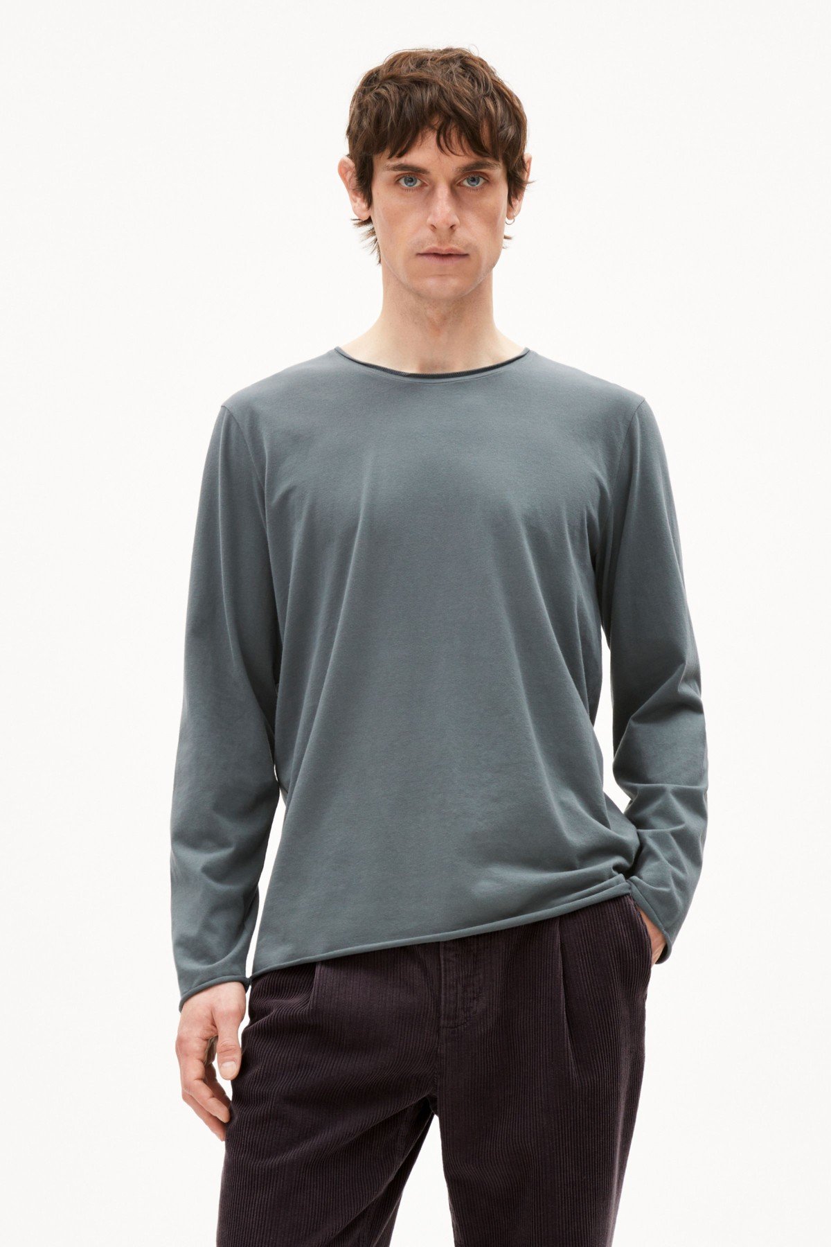 Longsleeve Maarcos Brushed Grün von ARMEDANGELS