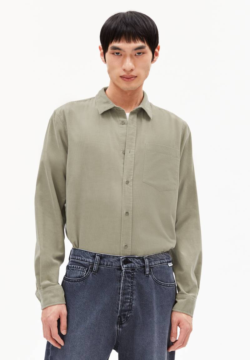 SAAMY | light sage Cordhemd aus Bio-Baumwolle M von ARMEDANGELS