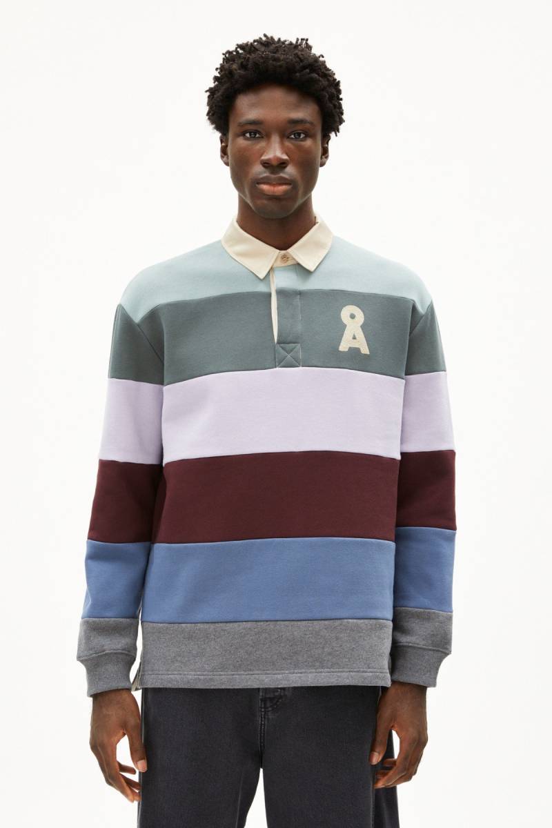 Sweatshirt Aadru LS Rugby Fleece Lila von ARMEDANGELS