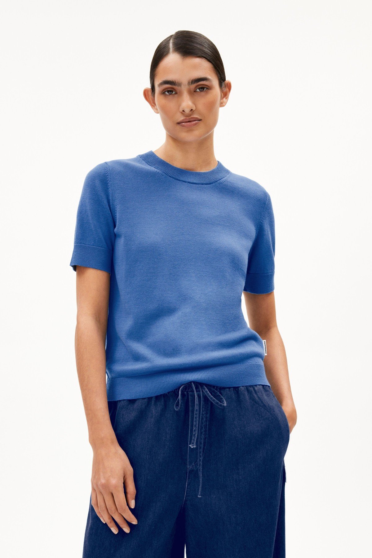 T-Shirt Strick Siljiaas Blau von ARMEDANGELS