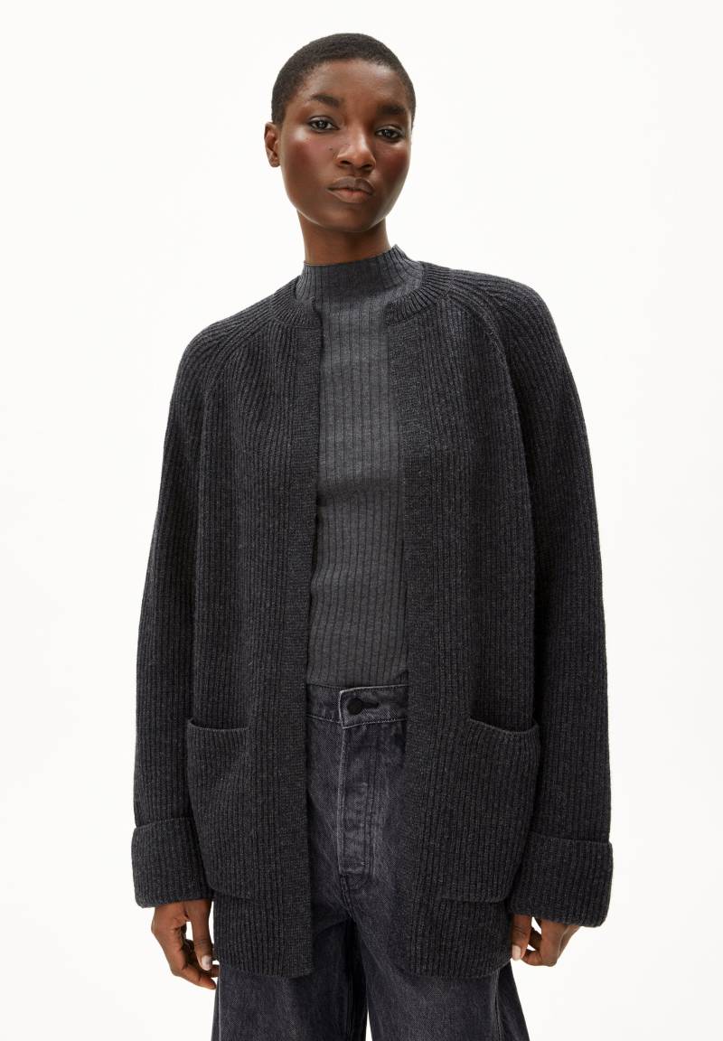 WARDAA | steel melange Strickjacke aus Bio-Woll Mix M von ARMEDANGELS