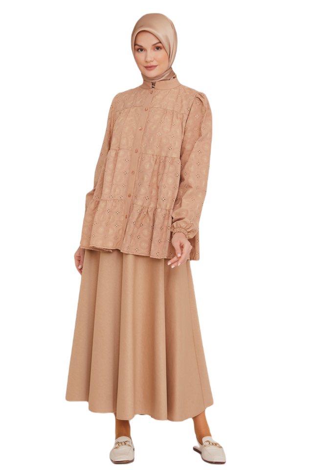 ARMİNE Hemdblusenkleid Armine Brode Shirt – Moderne und elegante Hijab-Mode von ARMİNE