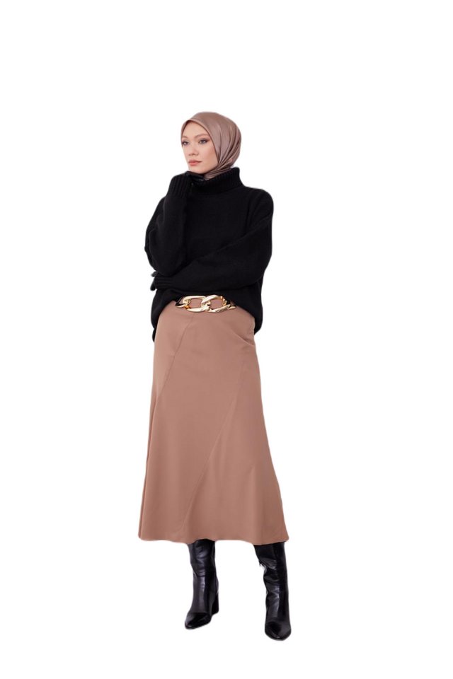 ARMİNE Maxirock Armine Plisseerock Damen, Ankle Length Damenrock, Formell Flared Röcke von ARMİNE