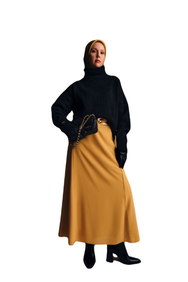 ARMİNE Maxirock Armine Plisseerock Damen, Ankle Length Damenrock, Formell Flared Röcke von ARMİNE