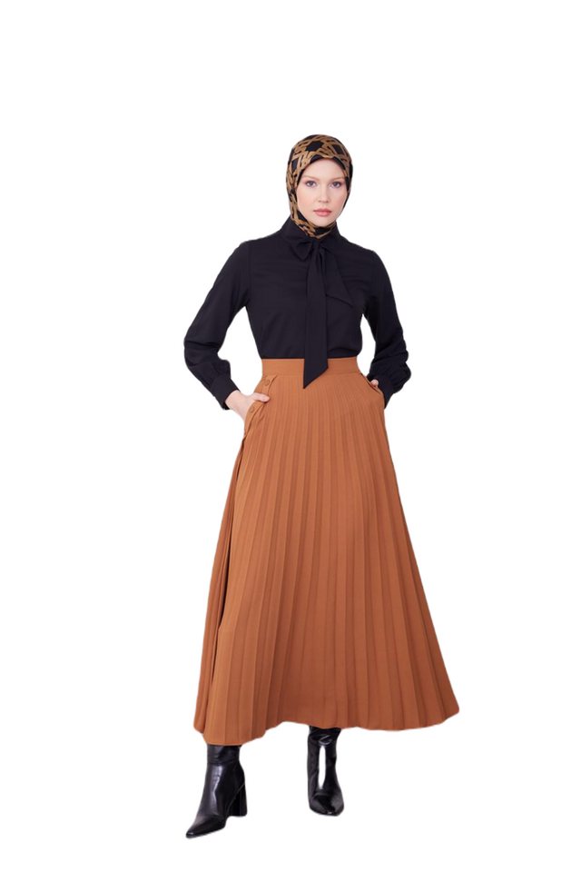 ARMİNE Maxirock Armine Plisseerock Damen, Ankle Length Damenrock, Formell Flared Röcke von ARMİNE