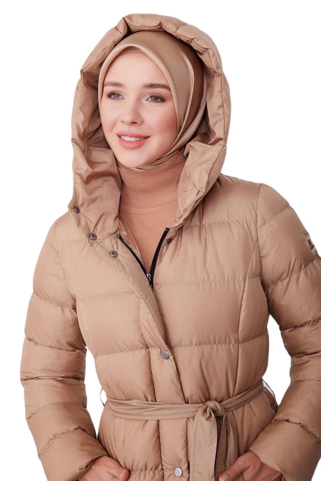 ARMİNE Steppmantel Armine Steppjacke Damen, Warm Mantel Damen Lang, Winterjacke Damen mit von ARMİNE