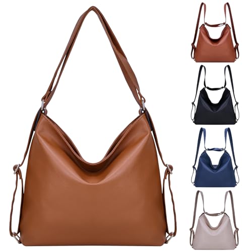 ARNTY Rucksack Damen,Handtasche Rucksack Tasche 2 in 1 Damen,Rucksack Damen Elegant,Schultertasche Damen für Arbeit, Reisen, Ausflug(Hellbraun) von ARNTY