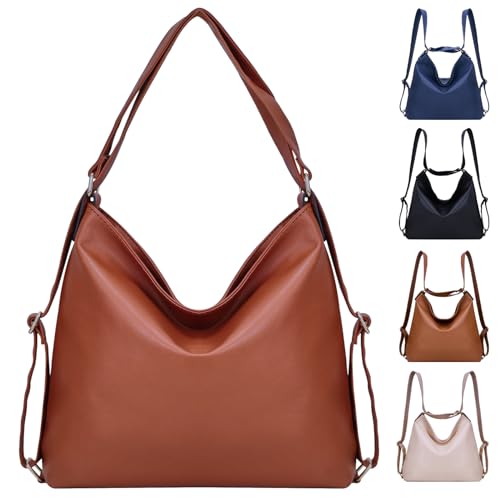 ARNTY Rucksack Damen,Handtasche Rucksack Tasche 2 in 1 Damen, Rucksack Damen Elegant, Schultertasche Damen für Arbeit, Reisen, Ausflug(Braun) von ARNTY