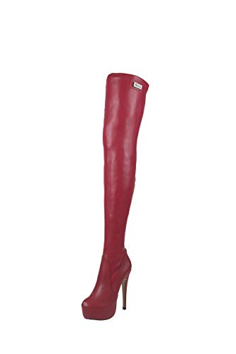 AROLLO Thigh High Stiefel Stretch Rot (43 EU, rot, numeric_43) von AROLLO