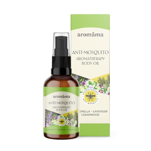 Aromama Aromatherapie-Körperöl – Natürliche ätherische Ölmischung mit Citronella, Lavendel und Zedernholz – Für Hautkomfort und Anwendung im Freien – 50 ml Aromama Aromatherapie-Körperöl – Natürliche ätherische Ölmischung mit Citronella, Lavendel und Zedernholz – Für Hautkomfort und Anwendung im Freien – 50 ml von AROMAMA
