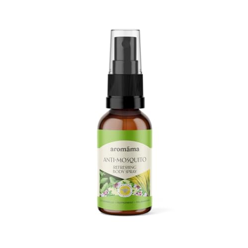 Aromama Erfrischendes Körperspray – Natürliche Mischung aus Citronella, Pfefferminze und Palmarosa – Ätherische Aromatherapieöle für die Haut und zur Anwendung im Freien – 50 ml von AROMAMA
