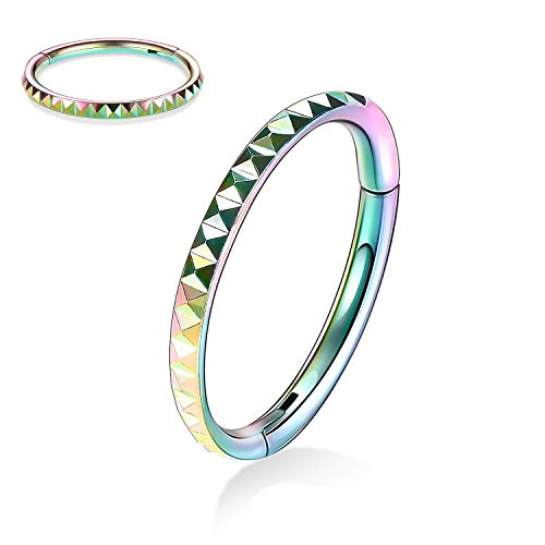 AROWRO 16G Knorpelohrringe 12mm Conch Piercing Schmuck Conch Hoop Ohrring Conch Ohrringe Huggie Ohrringe Lobe Ohrringe Hinged Segment Ohrring Hoop von AROWRO