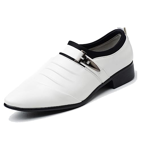 ARPINO Herren Anzugschuhe Business wies Lederschuhe Hochzeit Smoking Halbschuhe Männlichen Freizeitschuhe,Weiß,40 EU von ARPINO