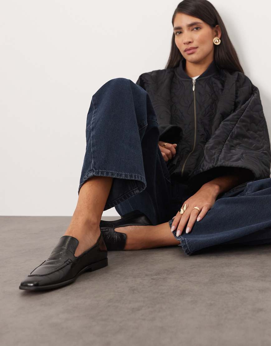 ARRANGE - Alba - Hochwertige, schlichte Leder-Loafer in Schwarz von ARRANGE