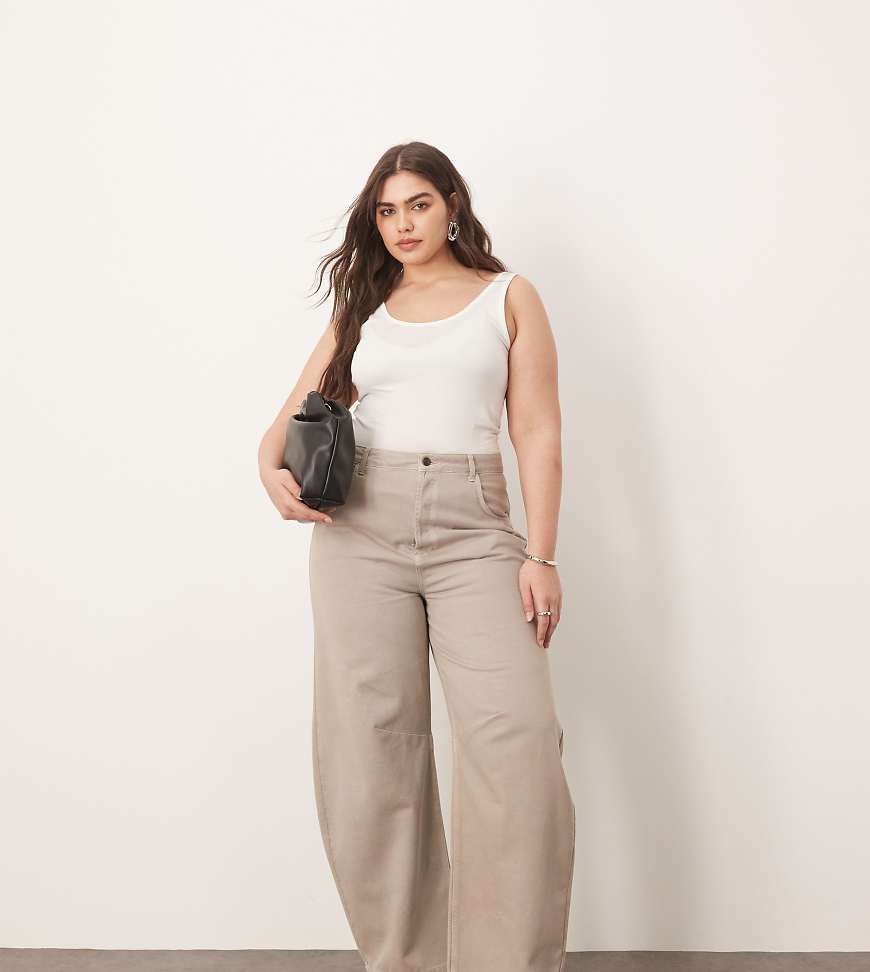 ARRANGE Curve - Sydney - Barrel-Leg-Jeans in heidegrau meliert ARRANGE Curve - Sydney - Barrel-Leg-Jeans in heidegrau meliert von ARRANGE