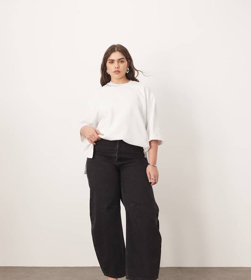 ARRANGE Curve - Sydney - Barrel-Leg-Jeans in verwaschenem Schwarz von ARRANGE